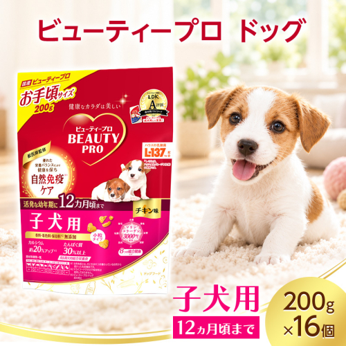 ビューティープロ ドッグ 子犬用 12ヵ月頃まで 200g ケース販売 ペットフード 犬 愛犬 ペット ペット用品 犬用 愛犬用 子犬用 ごはん 静岡 袋井市 2851056 - 静岡県袋井市