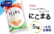 【定期便6ヶ月】西条産のお米「にこまる」（５kg） 令和5年産