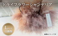 ドライフラワー シャンデリア Lサイズ 引換券 [バディワン]【ドライフラワー ライト 照明 ギフト プレゼント シャンデリア照明 北欧 インテリア オシャレ シーリングライト 吊り下げ エレガント】