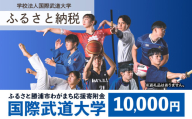 【返礼品なし】ふるさと勝浦市わがまち応援寄附金 国際武道大学 寄附額 10000円 千葉県 勝浦市 寄附のみ 応援 支援 大学支援 母校 母校支援 教育 教育支援 大学 st-p