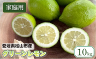 【2026年9月中旬頃から順次発送】家庭用 グリーンレモン Ｓ～2Ｌ 10㎏  | 果物 くだもの フルーツ グリーンレモン ぐりーんれもん
