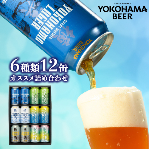 横浜ビール 缶ビール 6種類 オススメ12缶詰め合わせ | バラエティ セット お楽しみ 飲み比べ 詰合せ 黒ビール 白ビール ピルスナー セッションIPA お酒 350ml 常温 2857640 - 静岡県御殿場市