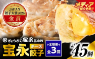 【定期便・全3回 毎月】【JAPAN餃子大賞2026（TM） 通販餃子 金賞受賞】手包み餃子 ぎょうざの宝永 チーズ餃子15個セット（チーズ餃子15個入×1袋）　T004-T08-01-02