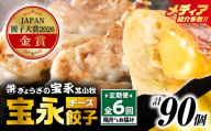 【定期便・全6回 隔月】【JAPAN餃子大賞2026（TM） 通販餃子 金賞受賞】手包み餃子 ぎょうざの宝永 チーズ餃子15個セット（チーズ餃子15個入×1袋）　T004-T08-01-03
