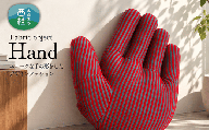 ユニークな手の形をしたデザインクッション ファブリックオブジェ「Hand」 S・M・XLサイズ 各4色 ／ PORTLAITLAB クッション インテリア デザイン ハンド 手 国内生産 国産生地【por012】