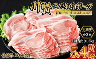 ＜全3回定期便＞ 川賢こだわりポーク 豚肩ロース しゃぶしゃぶ用 ＜1.8kg×3回＞ 青森県産 豚肉 国産豚 肩ロース ロース肉 しゃぶしゃぶ 冷凍 小分け 【スターゼン】【ms24-34】