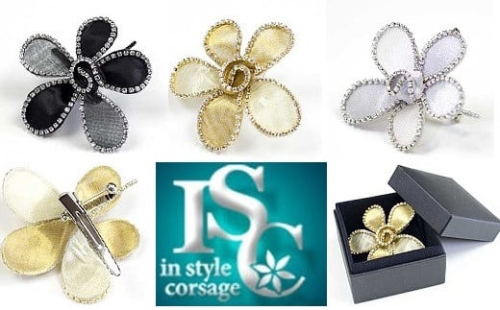 65A0414 ジュエリーコサージュ　キュートリー　ブラック＆シルバー[髙島屋選定品］ 286315 - 兵庫県三木市