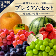 定期便【化粧箱入り1段】厳選フルーツ5〜7種プレミアムセット【毎月1回連続6か月(計6回)】（茨城県共通返礼品） 田舎の頑固おやじが厳選！ 人気 厳選 果物 くだもの 旬 旬の果物 旬のフルーツ 上級品 極上 贅沢 極み フルーツ フルーツセット ギフト プレゼント 贈り物 冷蔵 [BI493-NT]