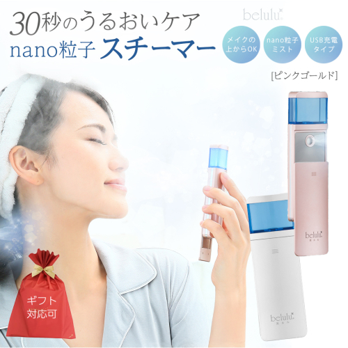 【ギフト対応可】美ルル モイスミスト（ピンクゴールド） 美ルル モイスミスト ハンディミスト ナノ超微粒子 化粧水対応  携帯用 乾燥肌 毛穴ケア メイクの上から 保湿 [DD141-NT] 2863586 - 茨城県つくばみらい市