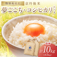 2026年産 京丹後米 特別栽培米夢ごこち＆丹後コシヒカリ 各5kg（白米） 農家直送 米 こめ ふるさと 納税 米 精米 新米 京都産