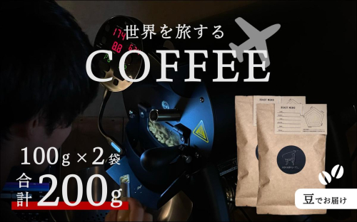 店主おまかせ中煎り2種セット（100ｇ×2袋）／珈琲シカ。 コーヒー シングルオリジン エチオピア グアテマラ ブラジル インドネシア 焙煎豆 奈良県 宇陀市 2865515 - 奈良県宇陀市