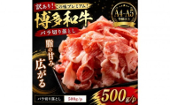 訳あり！この味プレミアム！【A4～A5】博多和牛バラ切り落とし　約500ｇ/ｐ