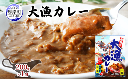 大漁カレー 200g×1個 カレー レトルト 加工食品 惣菜 レトルトカレー 洋食 海鮮カレー ランチ お昼ご飯 夕飯 夜食 手軽 簡単 ほたて いか かに 風味豊か 海の幸カレー 海の幸 2870274 - 北海道厚岸町