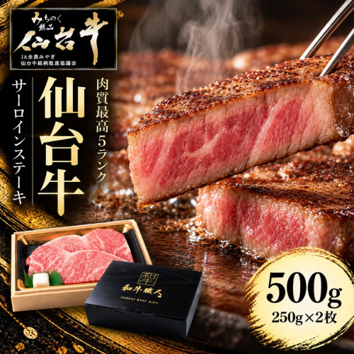 仙台牛 ステーキ 500g (250g×2) 牛肉 和牛 牛ステーキ 焼肉 BBQ バーベキュー ブランド牛 贈答用 父の日 母の日 お歳暮 お中元 国産 日本産 贈り物 プレゼント 2870396 - 宮城県亘理町