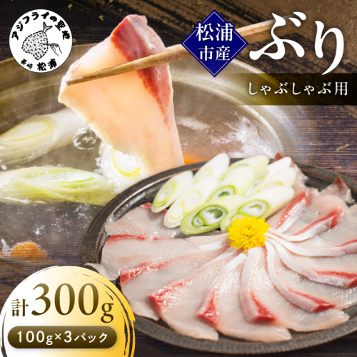 養殖ブリ【切り身シャブシャブ用】(100g入り×3パック)（ブリ ぶり 鰤 しゃぶしゃぶ 養殖 セット) 【134-0004】 2870789 - 長崎県松浦市