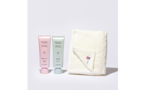 ドモホルンリンクル W洗顔 セット ＆ どこまでもお肌にやさしいお手当てタオル 化粧落としジェル110g 洗顔石鹸110g 基礎化粧品 化粧品 コスメ スキンケア クレンジング 洗顔 潤い 乾燥小じわ スキンケアセット 2870801 - 熊本県益城町
