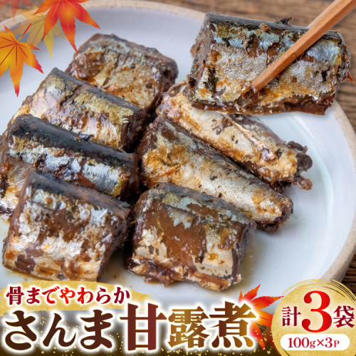 気仙沼産 さんま甘露煮 セット 100g 3パック [仙都食品販売 宮城県 気仙沼市 20566169] 魚 魚介 さんま サンマ 秋刀魚 甘露煮 煮魚 小分け 個包装 お弁当 惣菜 おかず お惣菜 常温 2870858 - 宮城県気仙沼市