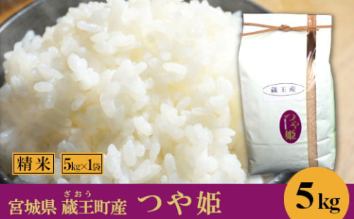 【令和8年産米】蔵王産　つや姫　精米5kg ／ 米 ごはん ご飯 白米 精米 5kg 2026年産 令和8年産 新米 東北 宮城県産 蔵王産　【04301-0386】 2871165 - 宮城県蔵王町