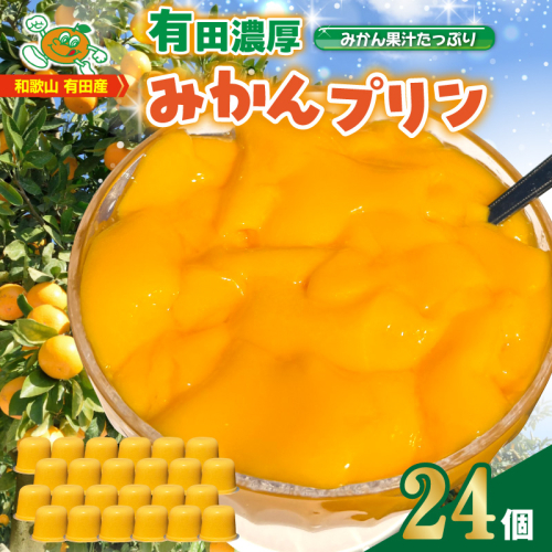 みかん プリン 24個入 果汁入り 有田濃厚 _ZJ6106 2871943 - 和歌山県湯浅町