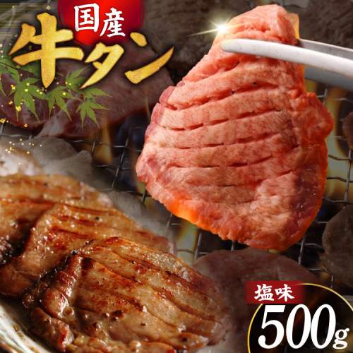 希少部位 国産 牛タン 塩味 500g 3～4人前 [佐藤精肉店 宮城県 気仙沼市 20566258] 牛タン 肉 牛肉 国産 精肉 牛タン塩 牛たん塩 冷凍 牛タン 焼肉 BBQ アウトドア 牛タン バーベキュー タン 牛たん 2872131 - 宮城県気仙沼市