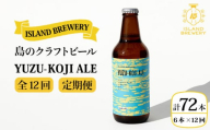 【全12回 定期便 】クラフトビール 地ビール  YUZU-KOJI ALE 6本 【ISLAND BREWERY】 《 壱岐市 》[JED017] 216000 216000円