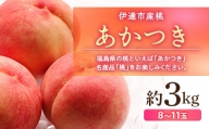 福島県産 あかつき 約3kg 2024年7月下旬～2024年8月上旬発送 先行予約 予約 伊達の桃 桃 もも モモ 果物 くだもの フルーツ 名産品 国産 食品 F20C-500