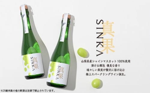 真果 -SHINKA- シャインマスカットスパークリングワイン 2本 289935 - 山梨県笛吹市