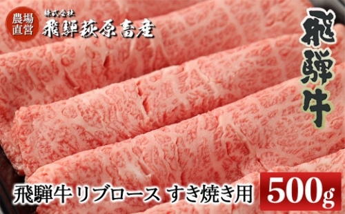 飛騨牛リブロース  500g（すき焼き用）国産 牛肉 ブランド牛  冷蔵配送