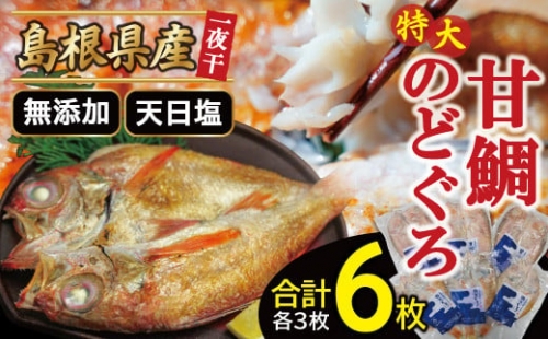 特大のどぐろと甘鯛の一夜干し 6枚セット のどぐろ干物 3枚 230g 甘鯛干物 3枚 325g 無添加 天日塩 島根県産 大田市産 ノドグロ 特大 アマダイ 干物 新鮮 冷凍 個包装 真空パック 島根県大田市 Au Pay ふるさと納税