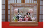 No.323 ケース入りひな人形・木目・うさぎと桜［森田人形製作］ひな人形　雛人形