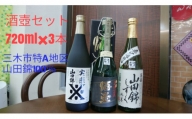 B-177 酒壺セット☆兵庫県三木特A地区山田錦１００％（７２０ｍｌ×３本）