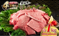 宮崎牛 切り落とし 焼肉 計1kg 肉 牛 牛肉 国産 食品 おかず 黒毛和牛 焼き肉 BBQ 送料無料_DC15-23