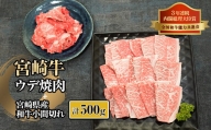 KU311 宮崎牛ウデ焼肉と宮崎県産和牛小間切れセット (計500g)