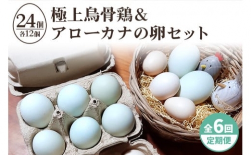 平飼い極上のうこっけいの卵と幸せの青い卵 アローカナの卵 のセット 24個 定期便6回 6か月定期便 食べ比べ 食べくらべ 卵かけご飯 卵かけごはん Tkg 卵 たまご タマゴ 玉子 安全 テレビ Tv 健康 美容 Dha Epa すき焼き ３７ ｈ 茨城県小美玉市 Au Pay