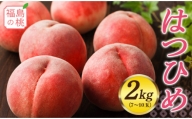 ≪先行予約≫福島の桃 はつひめ 2kg(7〜10玉)F20C-549