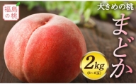 ≪先行予約≫福島の桃 まどか 2kg(6〜8玉)F20C-555