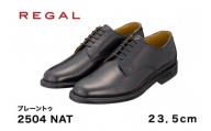 REGAL 2504 NAT プレーントゥ ブラック 23.5cm リーガル ビジネスシューズ 革靴 紳士靴 メンズ