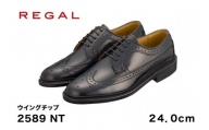 REGAL 2589 NT ウイングチップ ブラック 24.0cm リーガル ビジネスシューズ 革靴 紳士靴 メンズ