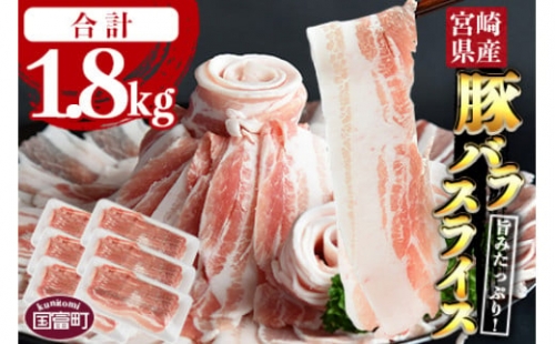＜宮崎県産豚バラスライス 合計1.8kg（300g×6）＞翌月末迄に順次出荷
