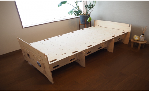 095h01 多機能簡易組立て合板ベッドもくみん 305545 - 滋賀県東近江市