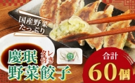 慶珉 野菜餃子(タレ付き) 60個 ぎょうざ 国産 野菜