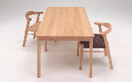 【ブラウン×茶】〈マニフ〉テーブル 1台+チェア(MC-01) 4脚