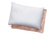 高さ調整簡単 パイプ枕1個 枕カバー ピンク2枚(リーブ柄) [2282]