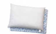 高さ調整簡単 パイプ枕1個 枕カバー ブルー2枚(メルヘン柄) [2283]