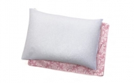 高さ調整簡単 パイプ枕1個 枕カバー ピンク2枚(メルヘン柄) [2284]