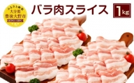 027-104 夢ポーク バラ肉 スライス 1kg 豚肉 豚バラ