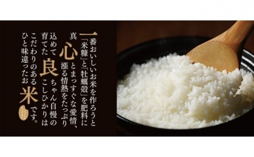 TA-09-3. 真庭市産コシヒカリ　米ぬか牡蠣栽培米『一心良米』 無洗米10ｋｇ(5kg×２袋）×3回（定期便）