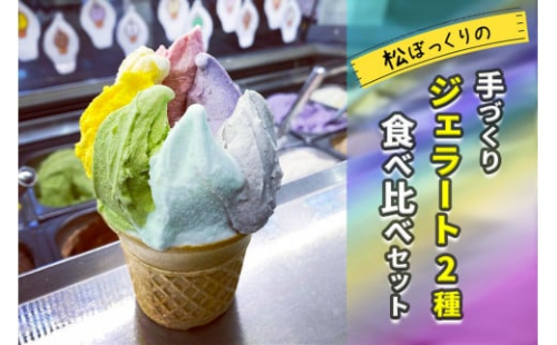 年間20万人が来店 搾りたて牛乳で作る 「松ぼっくり」 ジェラート （ミルク500gと季節のジェラート500g） 計1000g ／ スイーツ デザート アイス