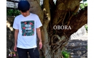661TOKUNOSHIMA発ブランド　OBORA　Tシャツ　【ハイビスカス：White】