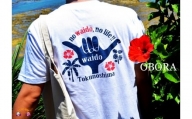 665TOKUNOSHIMA発ブランド　OBORA　Tシャツ　【No Waido No Life（ハンドサイン）：White】